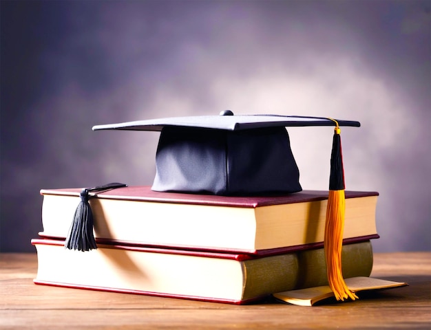 Graduation Cap auf Büchern symbolisiert akademische Exzellenz — 900+ spezialisierte Autoren für hochwertige Ghostwriting-Dienstleistungen.