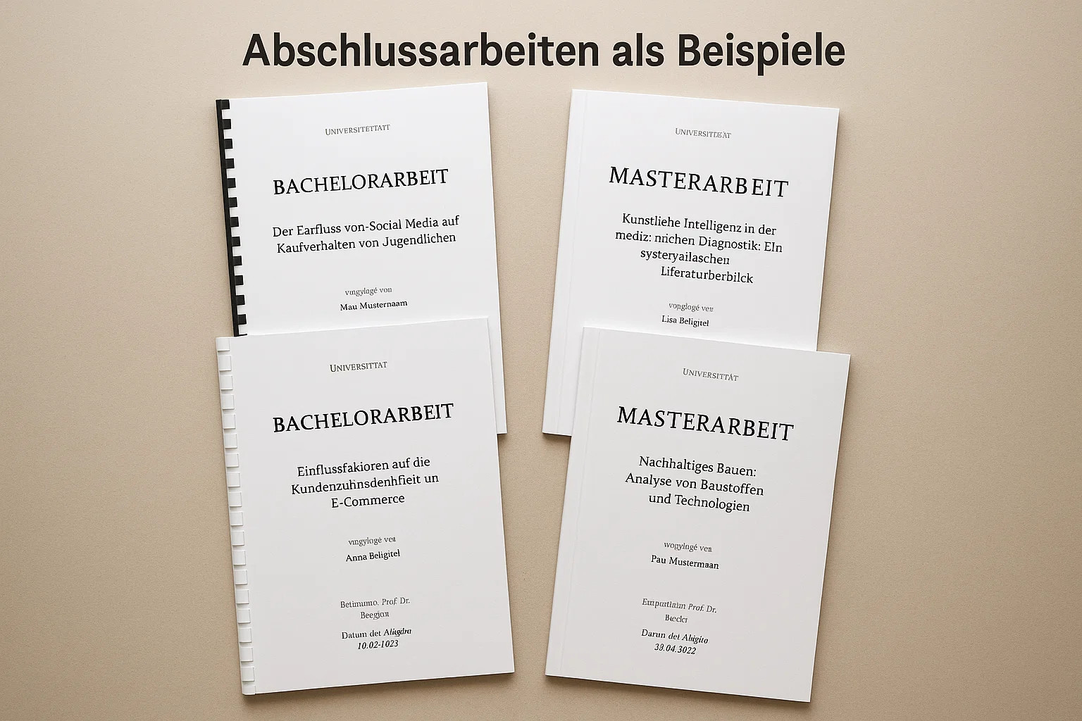 Abschlussarbeiten als Beispiele